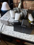 Sony Playstation Video Game Console - Gray With 2 Controllers Multitap. Fixed Price $100.00.