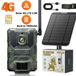Solar 4G Cellular Trail Camera 32MP 2.5K Wildlife Hunting No Glow Live View Sim. Fixed Price $32.99.