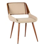 Armen Living Panda Modern Fabric Dining Chair Walnut Wood Brown. Fixed Price $177.99.
