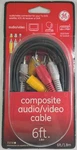 General Electric Foot Composite Audio Video Cable Model #33216 New/sealed. Fixed Price $5.99.