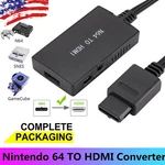 Hdmi Adapter Converter For Nintendo 64/SNES/SFC/NGC Gamecube Console W/ Cable. Fixed Price $11.95.