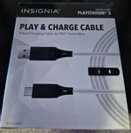 Insignia Usb-c 9' And Charge Cable For Playstation 5 White/black. Fixed Price $9.00.
