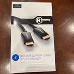 Radio Shack High Speed Hdmi 4FT Cable Ethernet Gold-plated Braided Mesh New. Fixed Price $12.00.