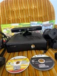 Microsoft Xbox 360 Black Console 250GB W/ Power Cord Kinect & Controller. Fixed Price $100.00.