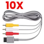 Lot Of 10 Audio Video Av Composite 3 Rca Cable For Nintendo Wii And. Fixed Price $35.95.
