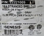 Honeywell Genesis 2222 16/4C Shielded Sound/security Cable Cmr Riser Gray /50FT. Fixed Price $39.99.