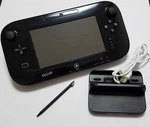 Nintendo Wii Gamepad Black Japan (ntsc-j) Includes Stand, Stylus & Adapter. Fixed Price $85.00.