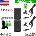 2 Rechargeable Battery Pack Charger Cable Dock For Xbox 360 Wireless Controller. Fixed Price $13.98.