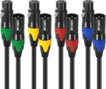 Xlr Microphone Cables 25 Feet 4 Pack - Pro Balanced 3 Pins To Female Au. Fixed Price $71.95.