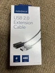 Insignia Usb 2.0 Extension Cable 6FT 480 Mbps - New/unused, Open Box. Fixed Price $6.00.