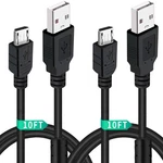 2 Pack 10FT PS4 Controller Charger Cable For Dualshock Slim Pro. Fixed Price $11.16.