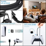 Usb Charging Cable For Xbox Series X/s& PS5 Controller Ylon Braided 2PACK. Fixed Price $15.32.