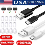3/6FT Micro Usb Fast Charging Cable Cord For Samsung Android Phone Charger Lot. Fixed Price $213.49.