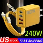 4-IN-1 240W Super Fast Charging Cable Charger Data Cord Usb-c For Iphone Samsung. Fixed Price $11.99.