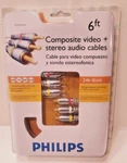 Phillips 6FT Braided Superior Composite A/v Audio Video Cable 24K Gold New. Fixed Price $10.00.