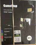 Gamestop Ultra High Speed Hdmi Cable 10FT Black 4K Braided For Ps Xbox Switch Pc. Fixed Price $9.00.