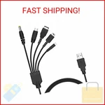 Xahpower 5 1 Usb Charger Cable For Nintendo Nds/wii U/new 3DS, 2DS, Dsi,. Fixed Price $13.69.