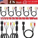 New 6 Feet Rca Av Audio Video Composite Cable Cord For Sony PS1 PS2 PS3 Slim. Fixed Price $366.99.