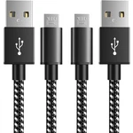 PS4 Charger Cable For Controller, 2 Pack 10FT Micro Usb Nylon Braided Cord, M.... Fixed Price $24.41.