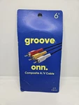 Onn Groove 6FT Composite A/v Cable 3-RCA Red Yellow White Audio Video Tv Dvd Vcr. Fixed Price $9.98.