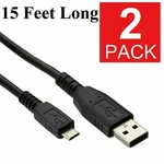 2 15FT Micro Usb Data Sync Charger Charging Cable Cord PS4 Xbox One Controller. Fixed Price $9.99.