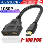 4K Hdmi Cable Splitter Adapter 2.0 Converter 1 In Out To Female Lot. Fixed Price $41.09.
