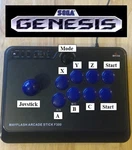 Sega Genesis Mayflash Arcade Modded 6 Six Button Controller Joystick. Fixed Price $99.99.