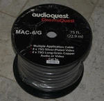 Audioquest MAC6+/G Multiple Application Cable - 75 Ft Spool New. Fixed Price $155.00.