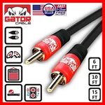 1 Rca To Subwoofer Audio Cable Coaxial Dual Layer Gold Plated Plug Cord. Fixed Price $8.95.