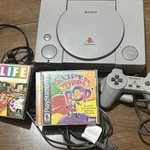 Sony Playstation PS1 Console SCPH-5501 Ntsc-u/c Gray Controller Cables. Fixed Price $65.00.
