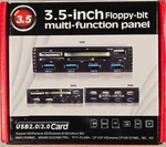 Ax Gear 3.5" Usb 3.0 4-PORT Hub Card Reader Front Panel 3501A Nos (B7) Htf. Fixed Price $59.95.
