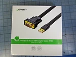 Ugreen 20206 Up To 1MBPS Usb 2.0 RS232 DB9 Adapter Cable, Black "M3C". Fixed Price $24.99.