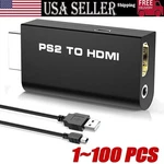 PS2 Hdmi Video Converter Adapter With 3.5MM Audio Output For Hdtv Monitor Lot. Fixed Price $67.99.