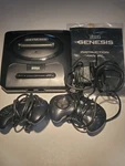 Sega MK-1631 Genesis Console System W/2 Control, All Cords, Power On, No Video. Fixed Price $40.00.