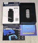 Blueretro Wireless Controller Adapter Red Black Bluetooth For Nintendo 64 Cib. Fixed Price $24.99.