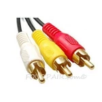 6FT 3-RCA Red White Yellow Composite Stereo Audio Video Av Cable Cord Vcr Dvd. Fixed Price $5.49.