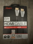Rocketfish 8FT Hdmi Cable Ultra 4K 18 Gbps Nib - In Wall Rated. Fixed Price $12.00.