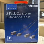 New 2-PACK Insignia Controller Extension Cable Classic Snes Black 6FT. Fixed Price $9.99.