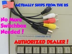 Composite Video & Audio Tv Din Cable For Texas Instruments TI-99/4A TI994A. Fixed Price $49.99.