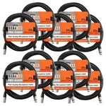 Gearlux 25-FOOT Xlr Microphone Cable, To Female, Black 10 Pack. Fixed Price $109.99.
