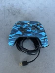 Xbox One Wireless Controller Power Blue Night Cloud Camo 1508488-03 W/ Cord. Fixed Price $20.00.