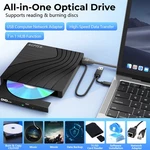 Agptek 7 In 1 External Cd/dvd Drive For Laptop Portable With Network Adapter Usb. Fixed Price $31.99.