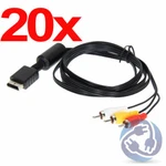 Lot 20X Av Video Audio Rca Composite Cable Cord For Sony Playstation PS1 PS2 PS3. Fixed Price $44.39.