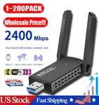 Usb 3.0 Wireless Wifi Adapter 1300MBPS Long Range Dongle Dual Band Network Lot. Fixed Price $84.15.