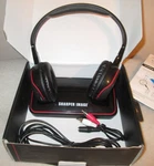 Sharper Image Wireless Headphones W/built-in Microphone SHP925 Black. Fixed Price $11.90.