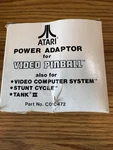 Oem Atari Power Adapter For Video Pinball Cycle/ 2600 Tank #C010472 Nos. Fixed Price $16.95.