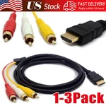 1080P Hdmi Male To 3 Video Audio Component Converter Adapter Cable Hdtv. Fixed Price $9.94.