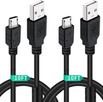 2 Pack 10FT PS4 Dualshock Controller Charger Charging Cable With Magnetic Ring. Fixed Price $11.58.