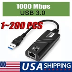 Usb 3.0 Gigabit Ethernet Lan RJ45 1000MBPS Network Adapter For Windows Pc Lot. Fixed Price $55.69.