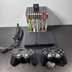 Sony PS2 Slim SCPH-70012 Console Bundle With Cables Controller 11 Complete Games. Fixed Price $180.00.